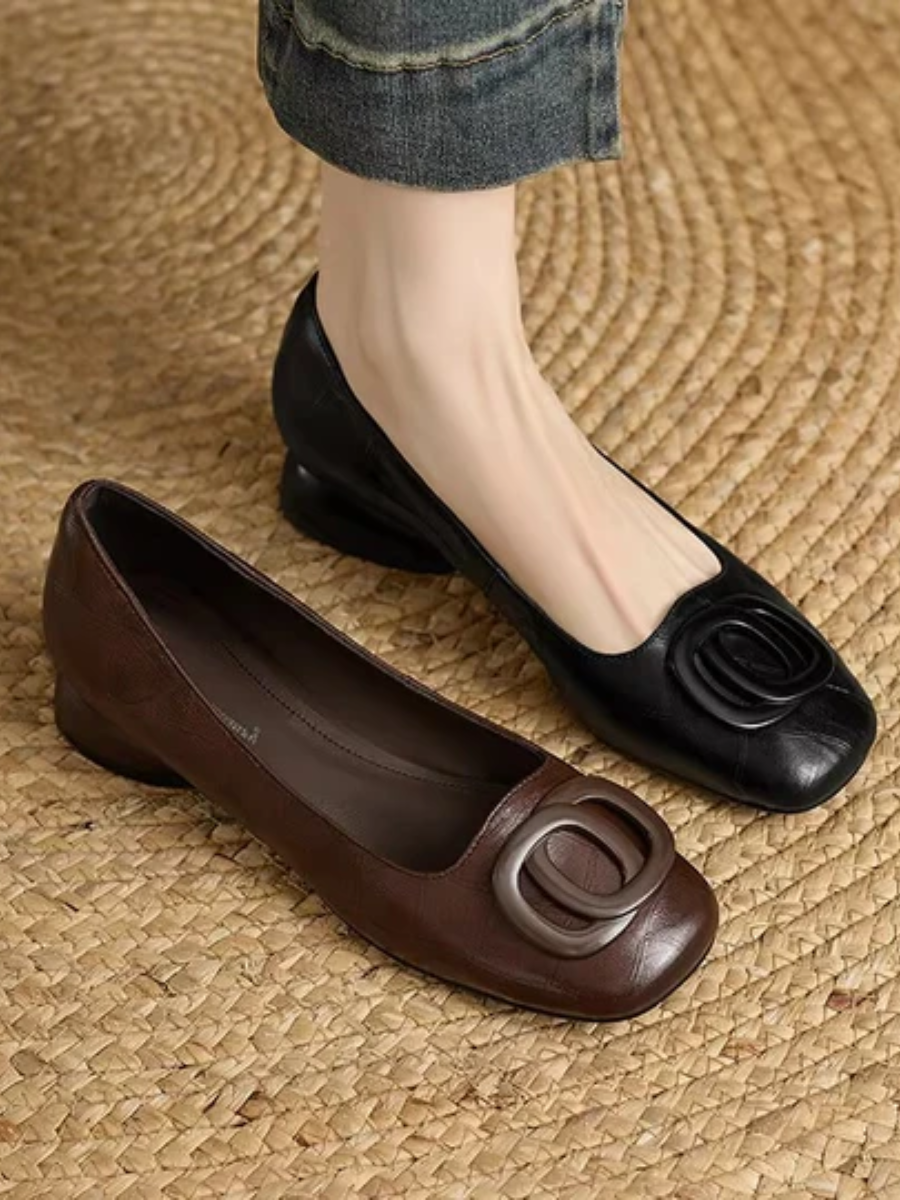 Płaskie Buty Skórzane Opium