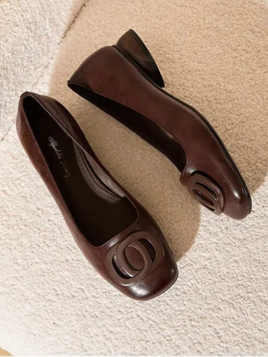 Płaskie Buty Skórzane Opium